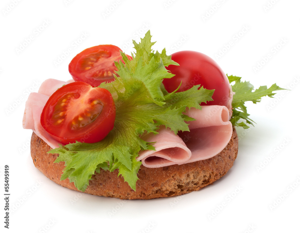 healthy sandwich with vegetable and smoked ham healthy sandwich with vegetable and smoked ham