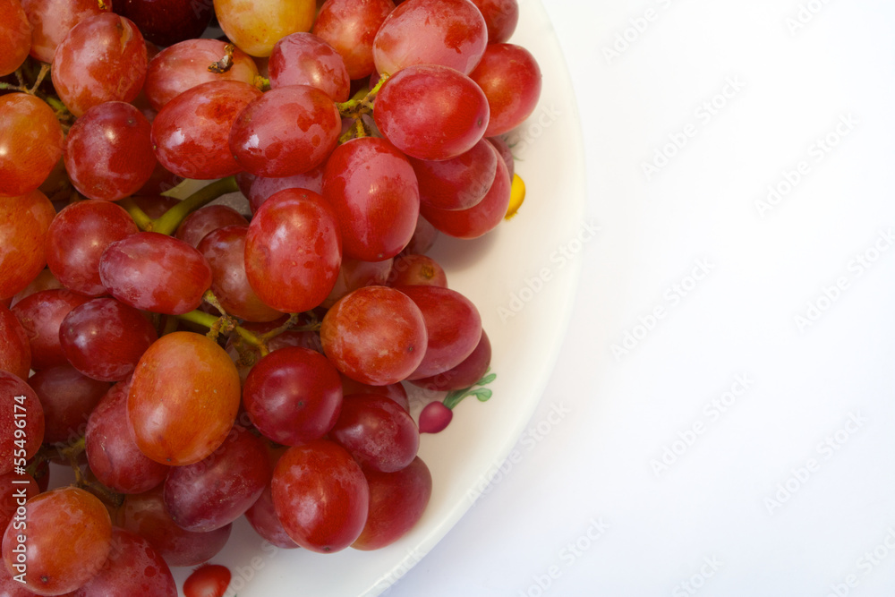 red grape on dish