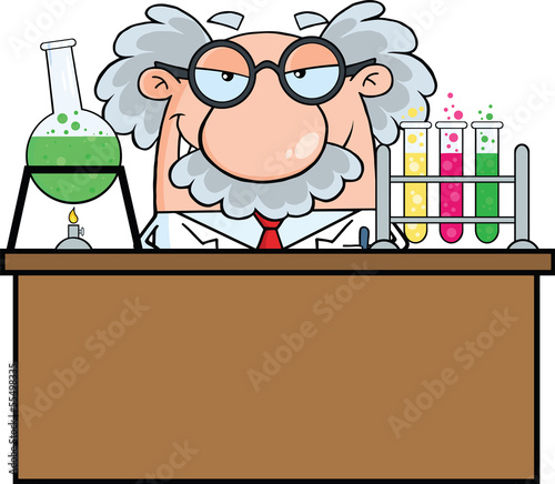 Mad Scientist Or Professor In The Laboratory