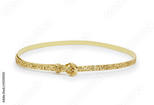 belt golden color isolated