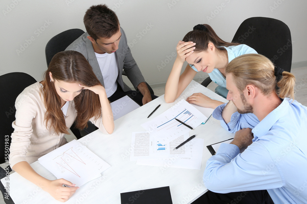 Fototapeta premium Business team working on their project together at office