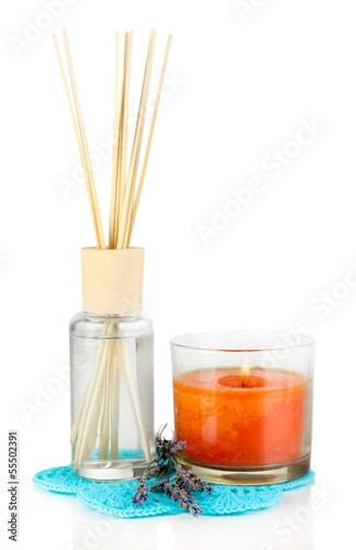 Aromatic sticks for home with smell of lavender isolated