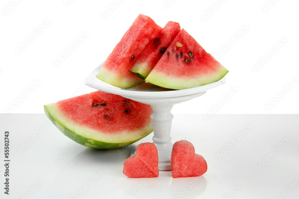 Fresh watermelon isolated on white Fresh watermelon isolated on white