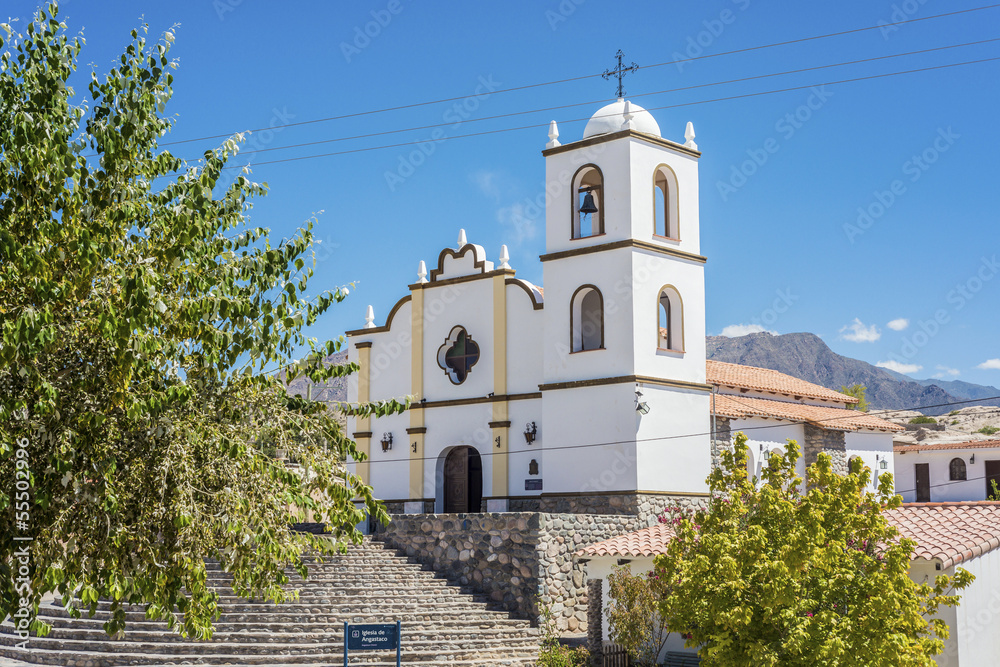 Fototapeta premium Church of Angastaco on Route 40, Salta, Argentina
