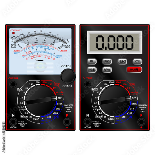 Analog and digital multimeter