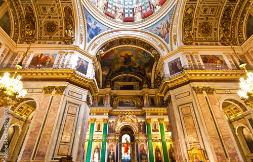 Saint Isaac decorated Cathedral, Saint Petersburg, Russia.