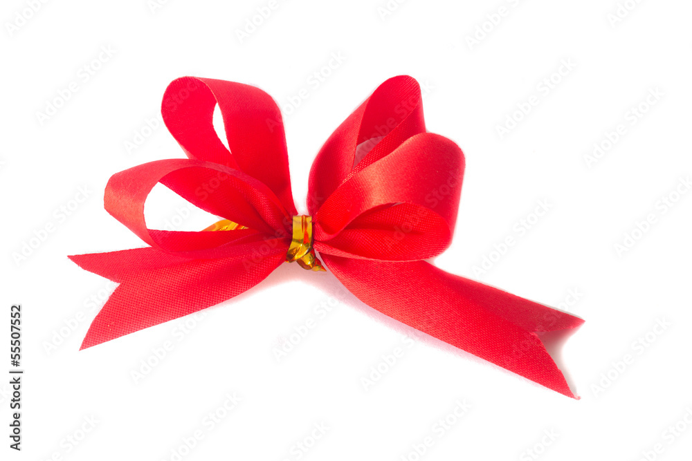 red ribbon bow isolated on white background red ribbon bow isolated on white background