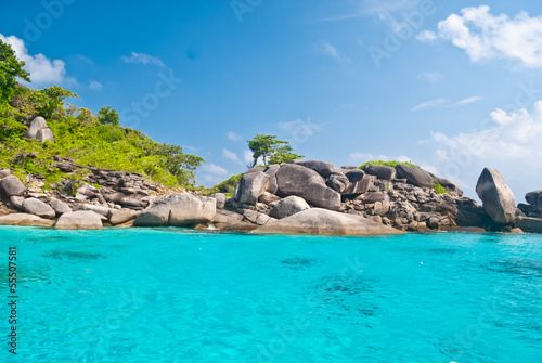Turquoise water of Andaman Sea at Similan islands © cescassawin