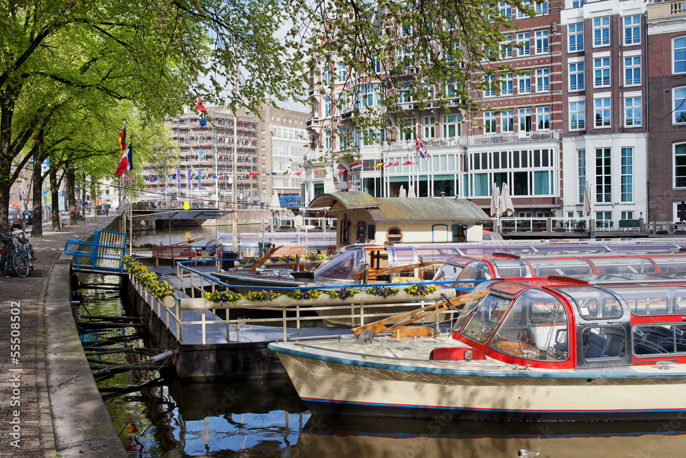 Canal Cruise Boats in Amsterdam