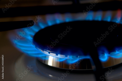 Blue Flames of Gas