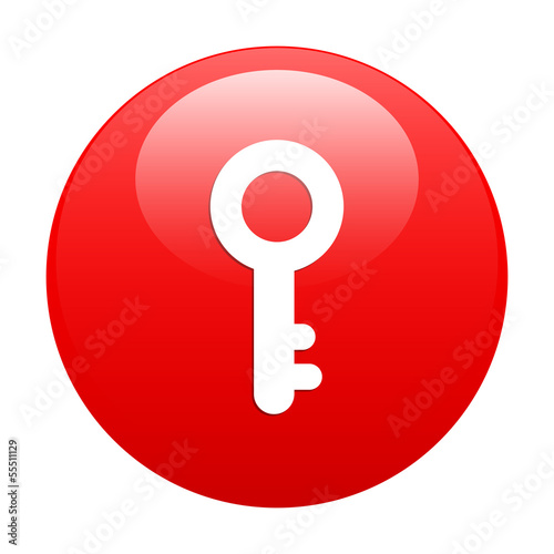 button web key sign red
