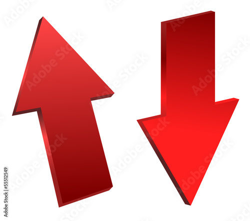 Red Top and Down Arrow