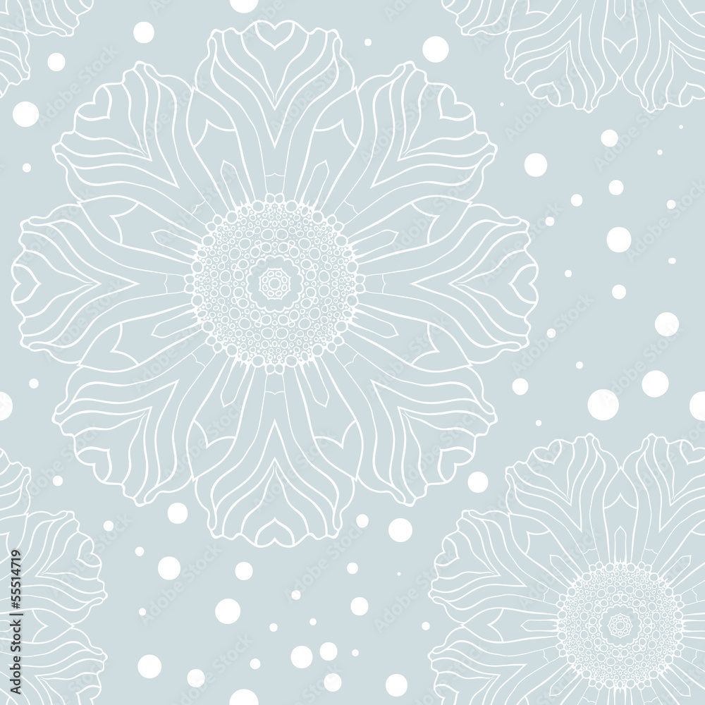 Winter snowflake seamless pattern Winter snowflake seamless pattern