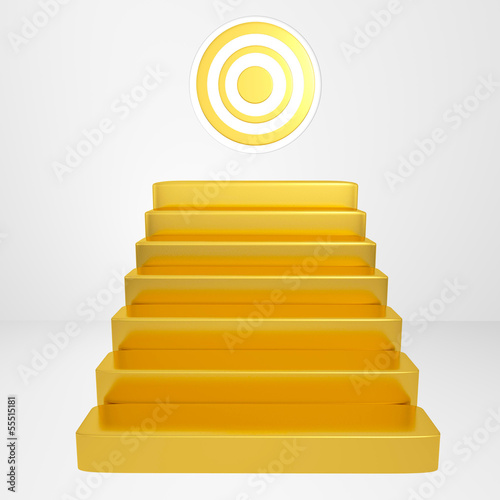Concept target isolated on white