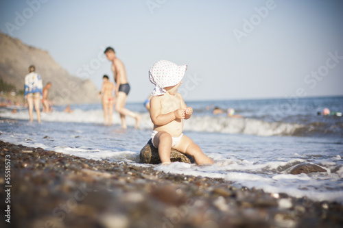 Baby in the sea