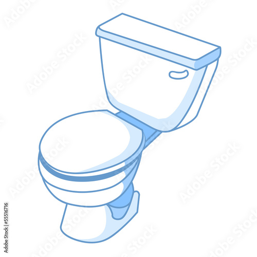 toilet isolated illustration