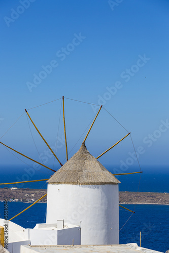 windmill in Santorini island,Greece