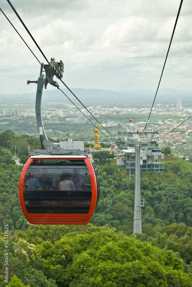 Cable Car at Hatyai Park , Hat Yai , Thailand