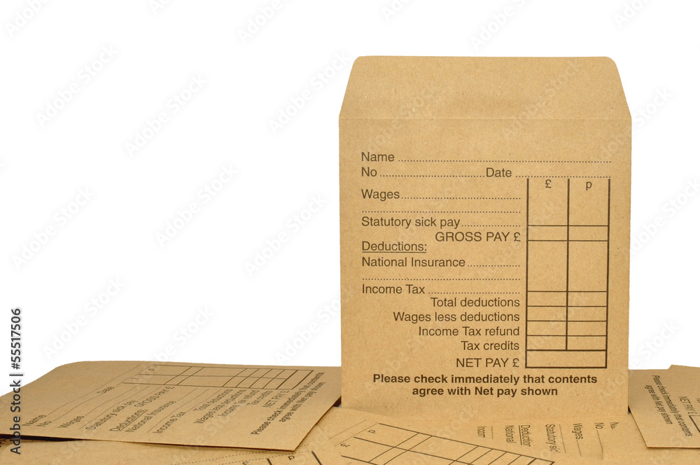Wage Packet Envelopes Stock Photo Adobe Stock