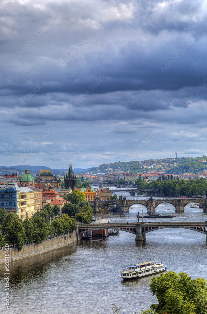 The Charles Bridge in Prague, Czech Republic