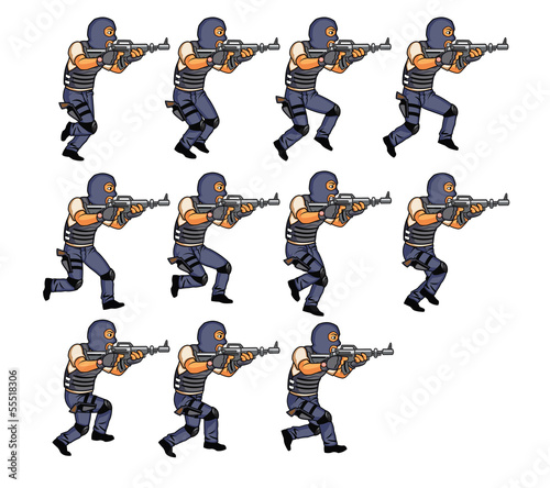 SWAT Running Animation