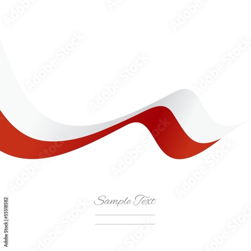 Abstract Polish ribbon vector