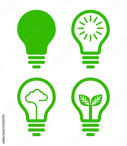 lightbulb  icon - green concept