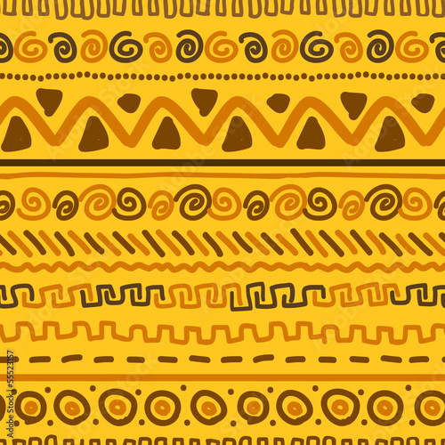 Handmade pattern with ethnic geometric ornament for your design