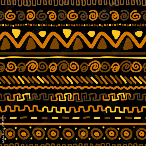 Handmade pattern with ethnic geometric ornament for your design