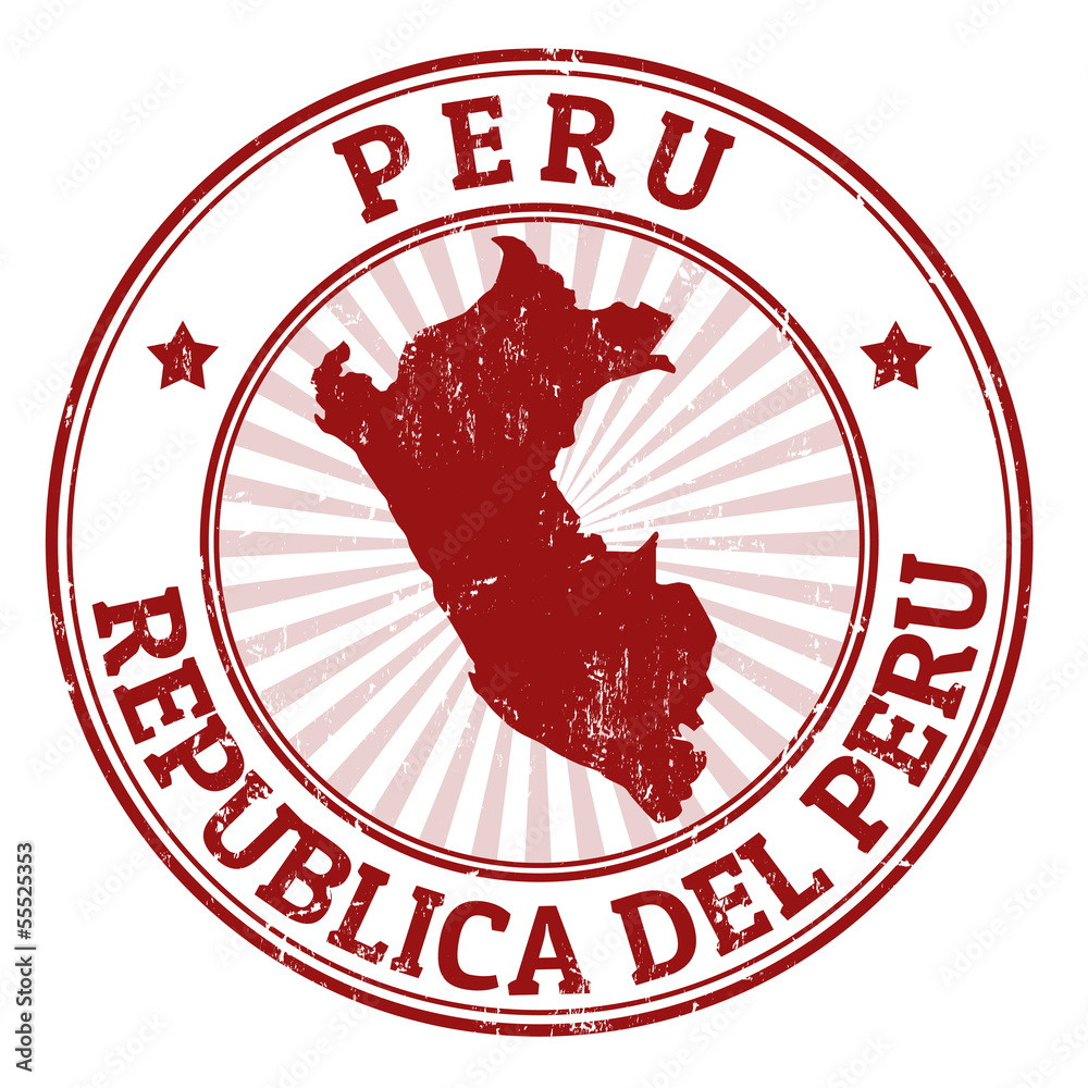 Peru stamp - obrazy, fototapety, plakaty 