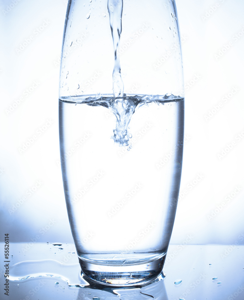 Water splash in a glass