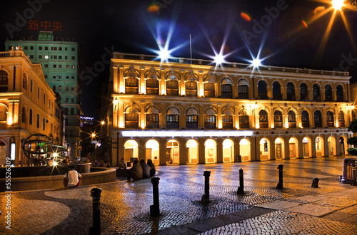 A Photograph of Portuguese Buildings. Macau