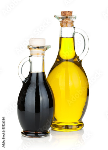 Olive oil and vinegar bottles