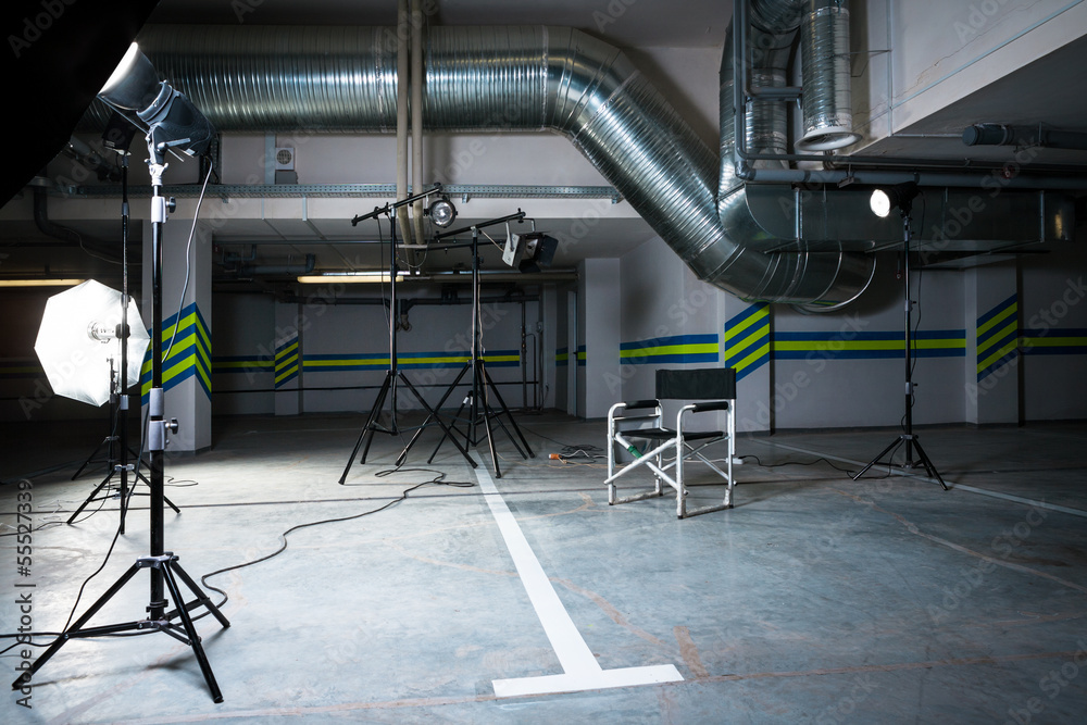 Obraz premium studio in the parking lot
