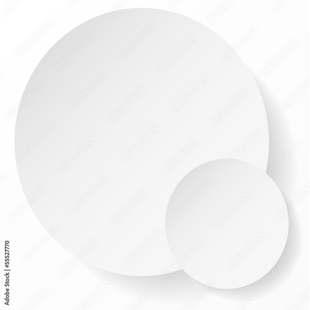White circle abstract background with shadows