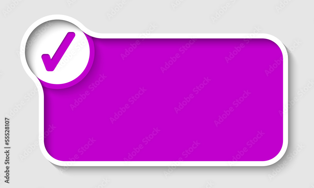 violet vector text frame and check box violet vector text frame and check box