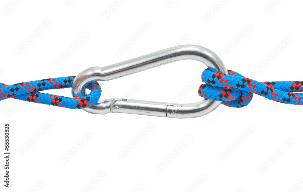 carabiner and rope carabiner and rope