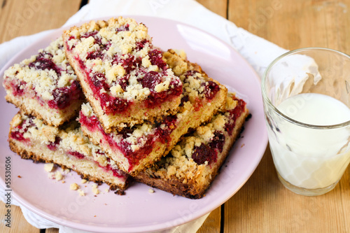 Photography Raspberry crumb bars