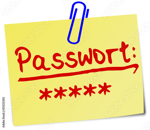 Passwort Zettel Notiz  #130826-svg01