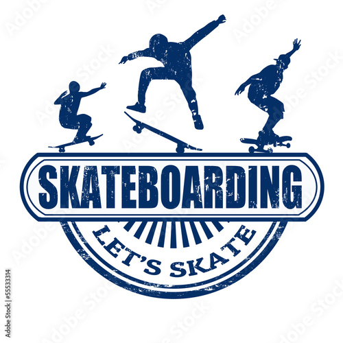 Skateboarding stamp