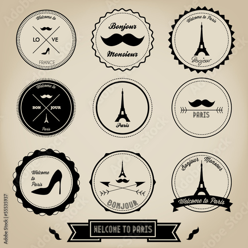 Paris France Vintage Label