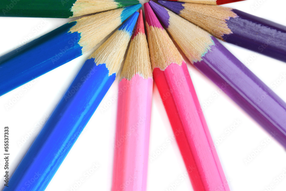 Colour pencils isolated on white Colour pencils isolated on white