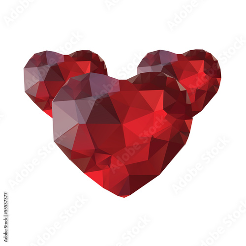 Wallpaper Mural Red heart vector illustration Torontodigital.ca