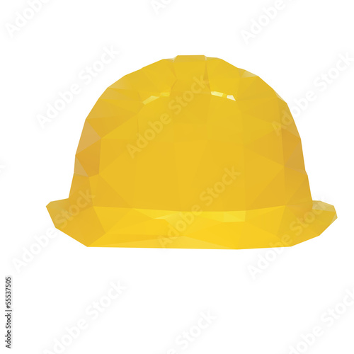 Yellow safety helmet vector on white background