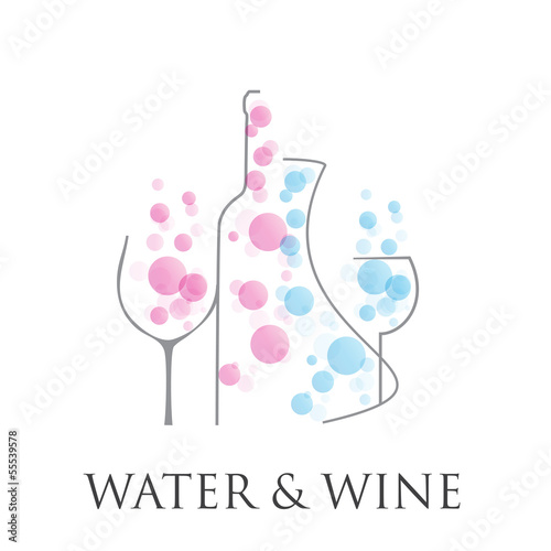 Vector Logo Wine and Water enterprise