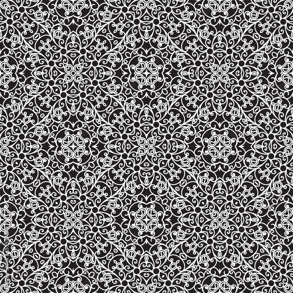 Vintage lace texture, seamless pattern Stock Vector