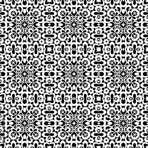 White lace texture on black  seamless pattern