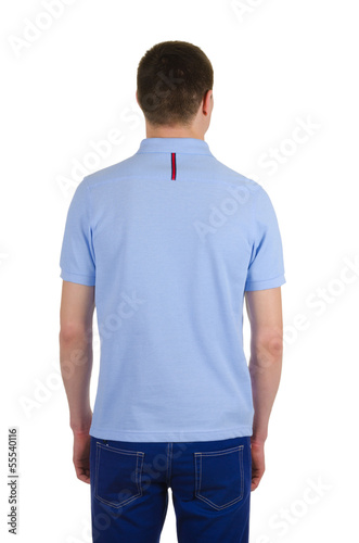 Male t-shirt isolated on the white background