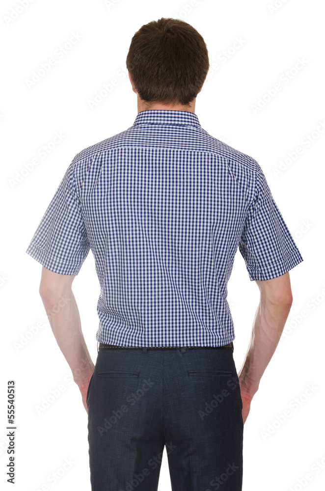 Male model with shirt isolated on white Male model with shirt isolated on white