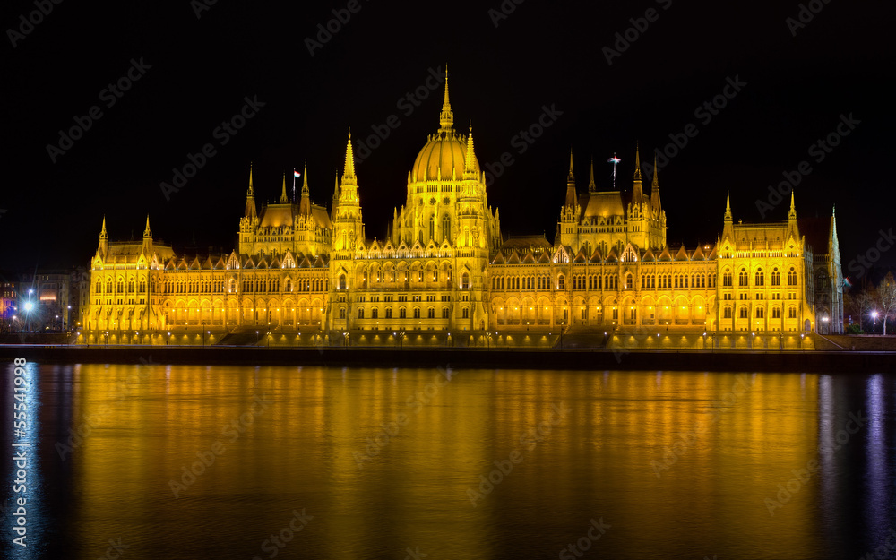Hungarian Parliament at night, Budapest